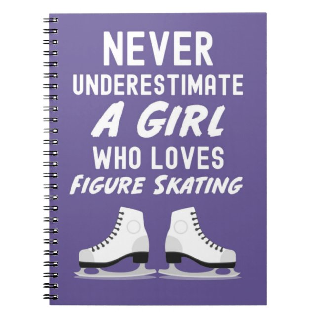 Caderno Espiral Figure Skating Ornaments Gifts Girl Skater For Her (Frente)