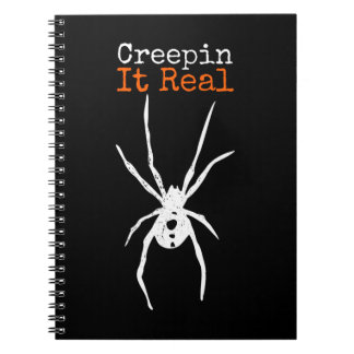 Caderno Espiral Figurino de Dia de as Bruxas engraçado - Aranha Re