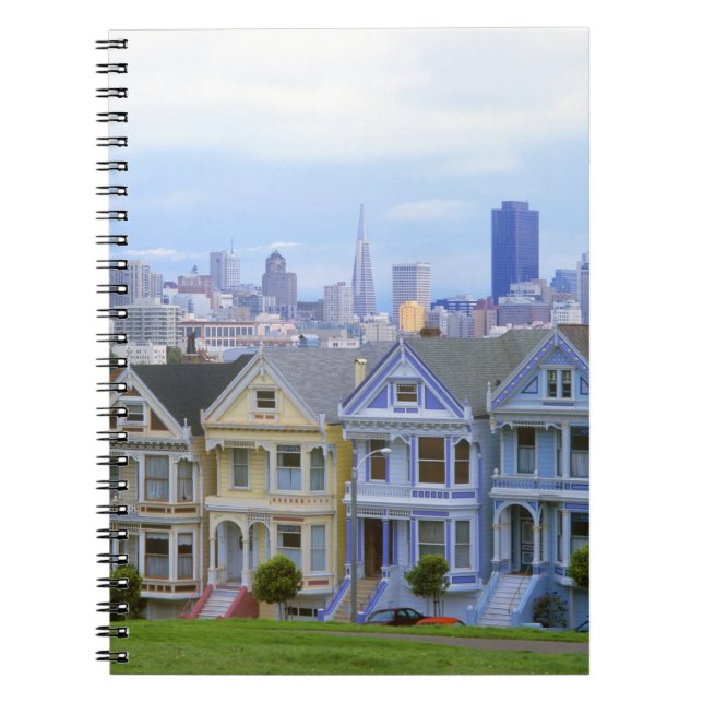 Caderno Espiral Fila de casas vitorianas (Frente)