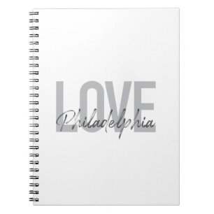 Caderno Espiral Filadélfia Moderna, simples, legal, design