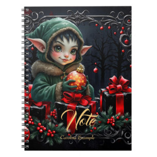 Caderno Espiral Filha de elfo giro em Casaco verde