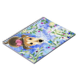 Caderno Espiral Filhote Com Laço Rosa - Fofo