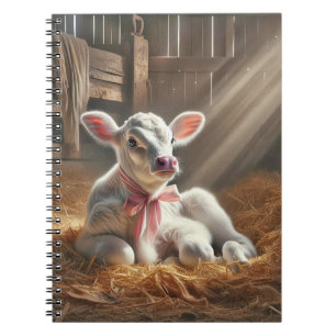 Caderno Espiral Filhote De Filhote Em Sunlit Barn Stall