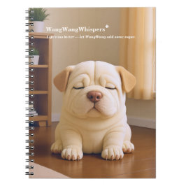Caderno Espiral Filhote de Shar Pei - Serenidade Suave por WangWan