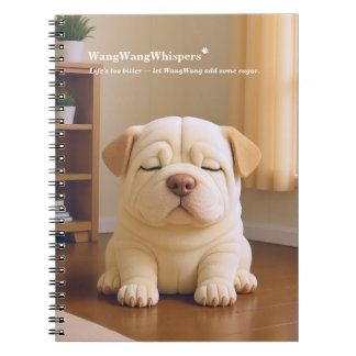 Caderno Espiral Filhote de Shar Pei - Serenidade Suave por WangWan