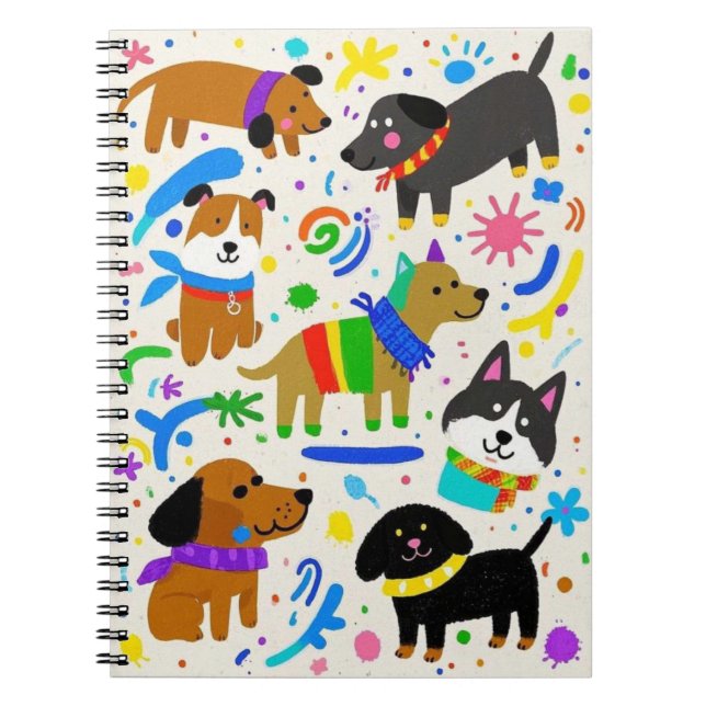 Caderno Espiral Filhotes de animação (Frente)