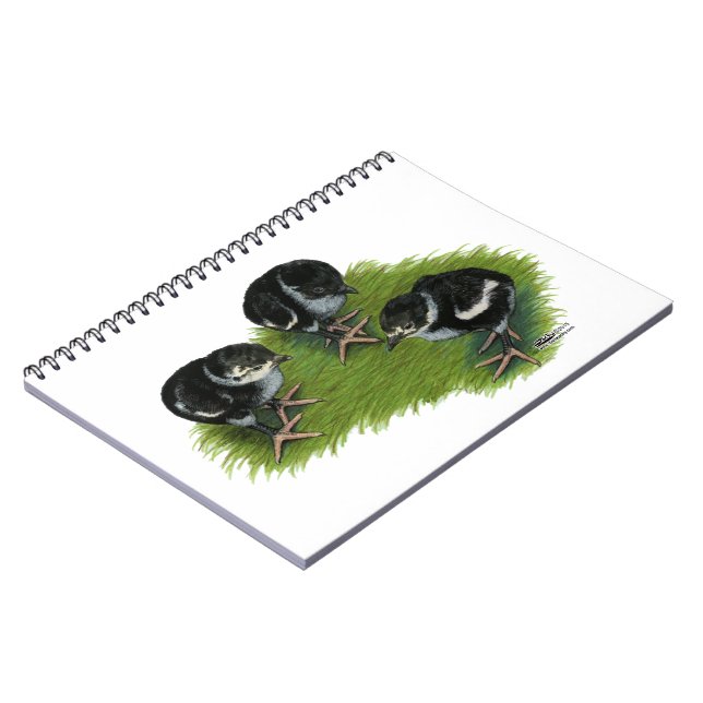 Caderno Espiral Filhotes Pretos de Faisão (Left Side)