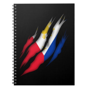 Caderno Espiral Filipinas: Bandeira Orud Filipino