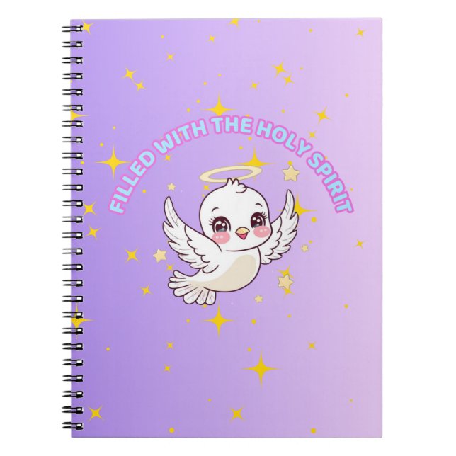 Caderno Espiral Filled with the holy spirit edition girls (Frente)