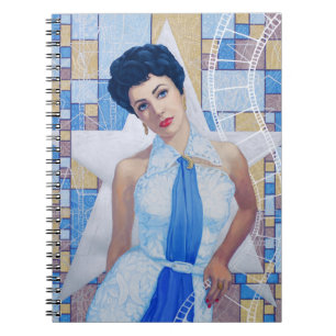 Caderno Espiral Filme Star Atriz Retrato de arte Hollywood antiga