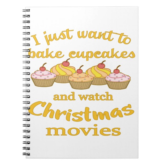 Caderno Espiral Filmes e Baking de Natal (Frente)