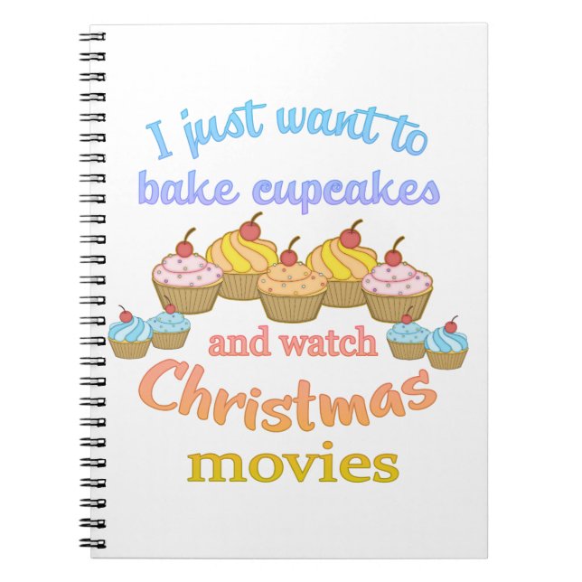 Caderno Espiral Filmes e Cupcakes de Natal (Frente)