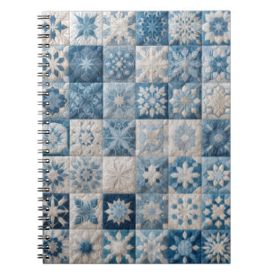 Caderno Espiral Filtro de Neve Azul e Branco