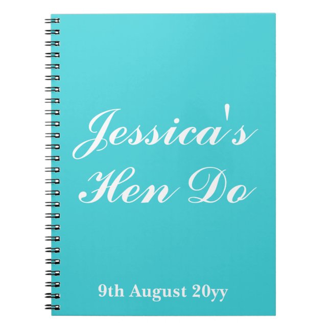 Caderno Espiral Fim de Semana de Cartas Personalizadas para a Noiv (Frente)