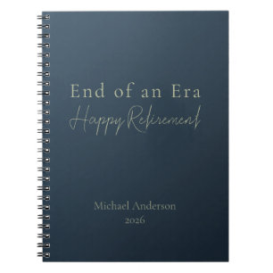 Caderno Espiral Fim de uma Era Presente de Aposentadoria Personali