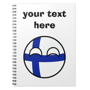 Caderno Espiral Finlandia Geeky de tensão engraçado Countryball