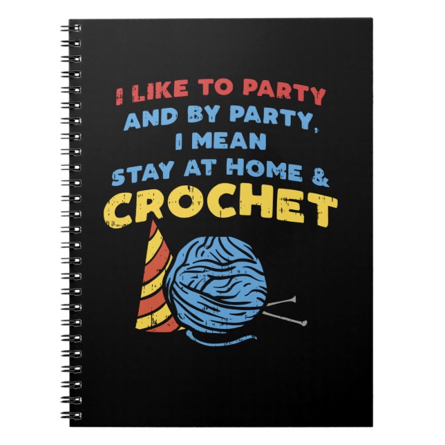 Caderno Espiral Fios Crochet Crocheting (Frente)