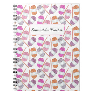 Caderno Espiral Fios de Artesanato Crochet