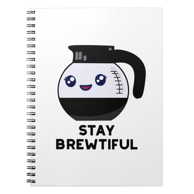 Caderno Espiral Fique Belaça Piada de Café Engraçado  (Frente)