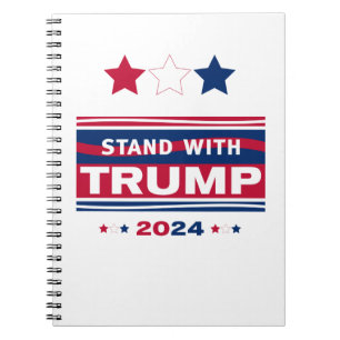 Caderno Espiral Fique com Trump~2024~MAGA