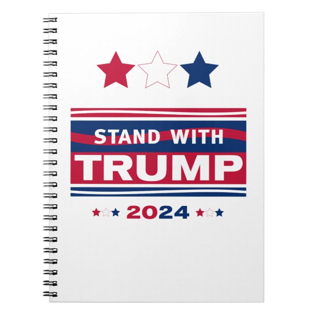 Caderno Espiral Fique com Trump~2024~MAGA (Frente)