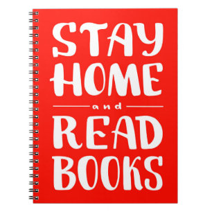 Caderno Espiral Fique em casa e leia os livros