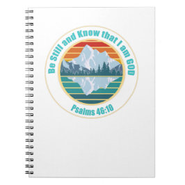 Caderno Espiral Fique quieto e saiba que eu sou Deus Versículo da