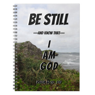 Caderno Espiral Fique quieto e saiba que sou Deus Verso
