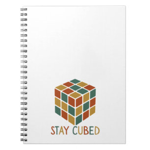 Caderno Espiral Fiquem Cubados   Quebra-cabeça do Estilo Retroativ
