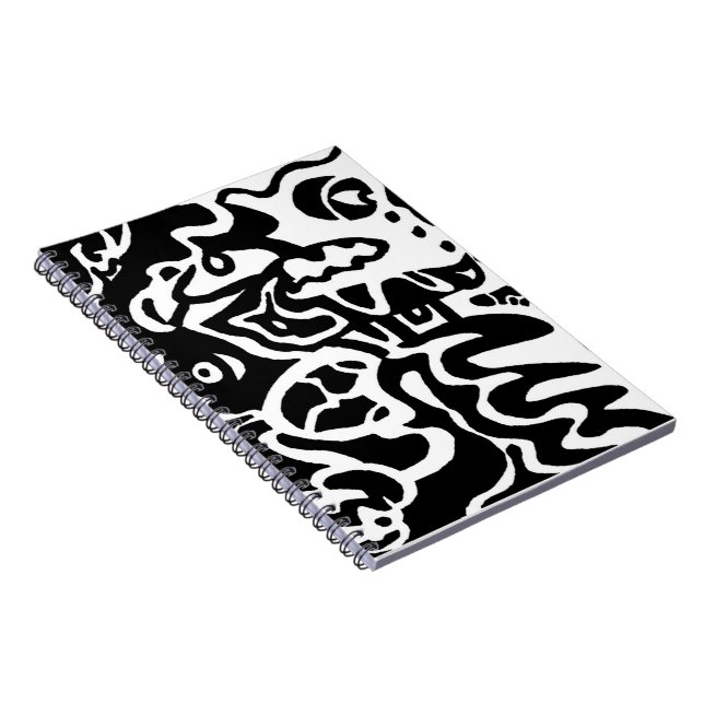 Caderno Espiral "Fish" Abstrato Art (Lado Direito)