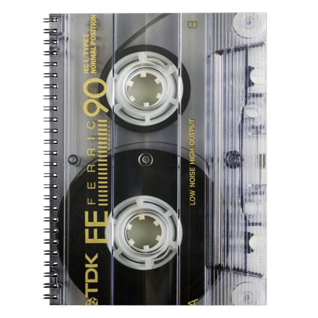 Caderno Espiral Fita Cassete Vintage (Frente)