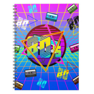 Caderno Espiral FITA DE CASSETE DA ESCOLA ANTIGA DE anos 80