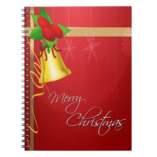 Caderno Espiral Fita de Natal e Fita (Frente)