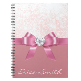 Caderno Espiral Fita De Neve E Diamante, De Leve Rosa