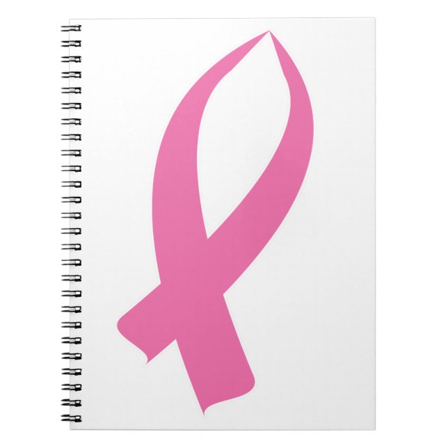 Caderno Espiral Fita de Sensibilização (Rosa) (Frente)