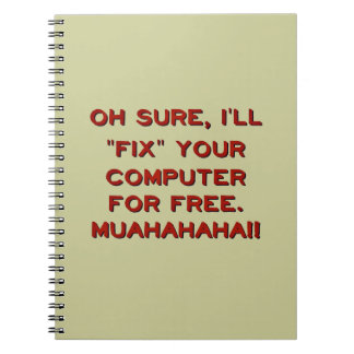 Caderno Espiral Fixe seu computador para livre?