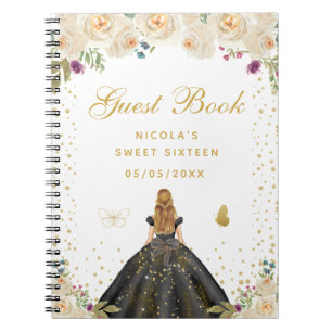 Caderno Espiral Fla Floral Loira Cabelo Princesa Doze Anos