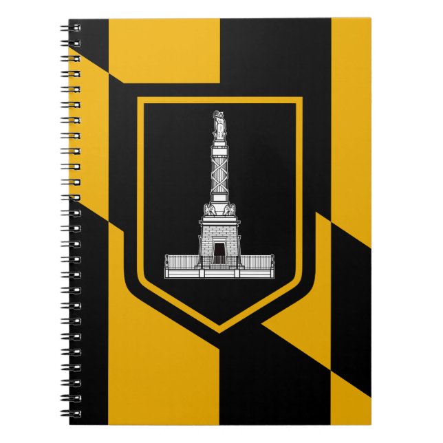 Caderno Espiral Flag of Baltimore, Maryland Notebook (Frente)