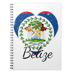 Caderno Espiral Flag of Belize.