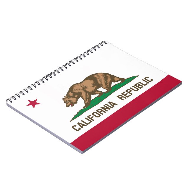Caderno Espiral Flag of California, espiral notebook (Left Side)