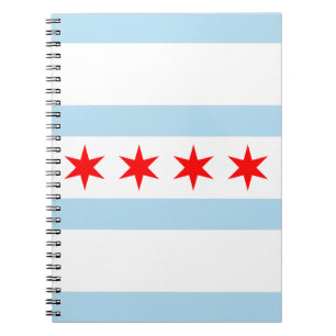 Caderno Espiral Flag of Chicago, Illinois Notebook