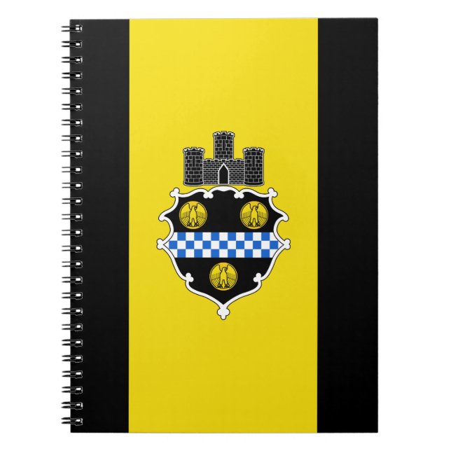 Caderno Espiral Flag of Pittsburgh, Pennsylvania Notebook (Frente)