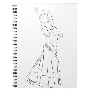 Caderno Espiral Flamenco - Dançarina de Arte