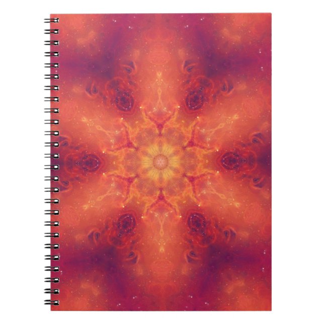 Caderno Espiral Flaming Fiery Phoenix Burning Snowflake (Frente)