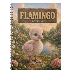 Caderno Espiral Flamingo Bebe Fofinho Livro de Histórias Berçário