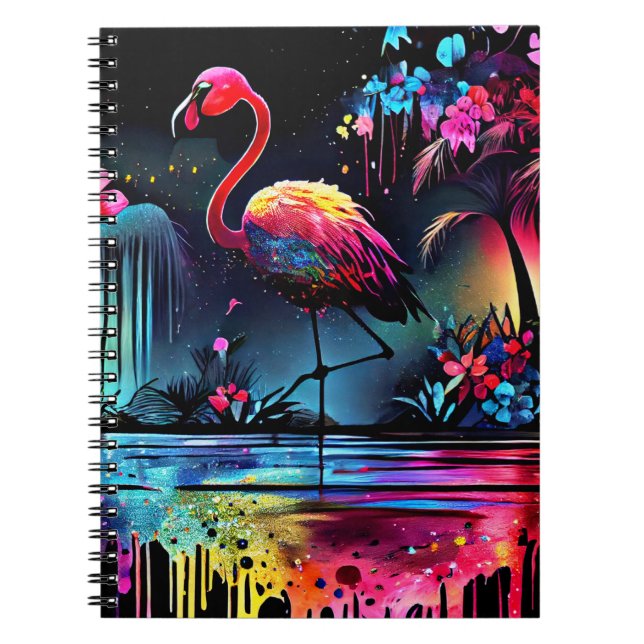 Caderno Espiral Flamingo em A Lake-63852 (Frente)