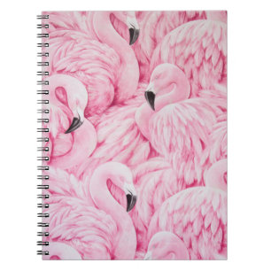 CADERNO ESPIRAL FLAMINGO ESTÁ EM TODO LUGAR