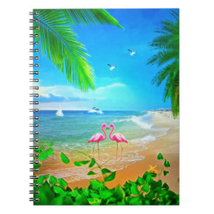 Caderno Espiral Flamingo Love