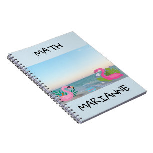 Caderno Espiral Flamingo no Oceano