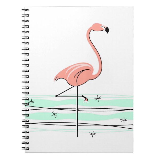 Caderno Espiral Flamingo Ocean notebook (Frente)